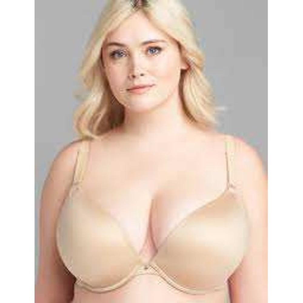 Cacique Smooth Boost Plunge Bra Tan Beige Underwire 40DD 1038685